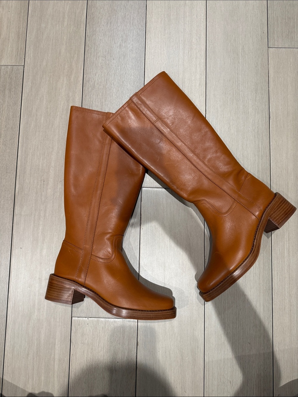 Reformation Cognac Leather Knee-High Boots - Picture 3 of 5